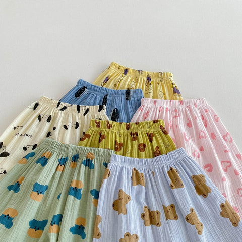 Cartoon Pattern Anti-Mosquito Harem Pants for Kids - Summer Loose Trousers