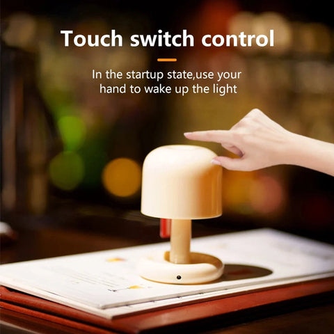Sunset Mushroom Night Light LED Table Lamp – USB Rechargeable Mood Light