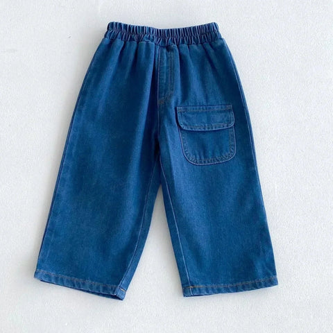 Cotton Pocket Pants for Boys & Girls – Casual Denim Trousers