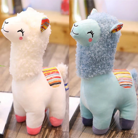 Smiling Alpaca Llama Plush Toy – Cute Stuffed Animal Doll