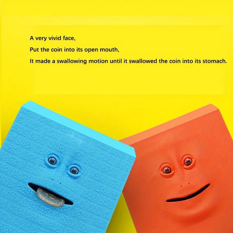 Fun Face Piggy Bank – Interactive Coin-Eating Money Box for Kids