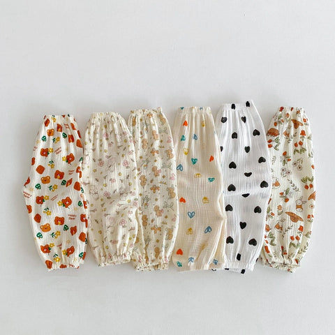 Anti-Mosquito Floral Harem Pants for Kids - Summer Loose Casual Trousers