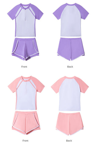 Double Layers Girls Two-Piece Swimwear