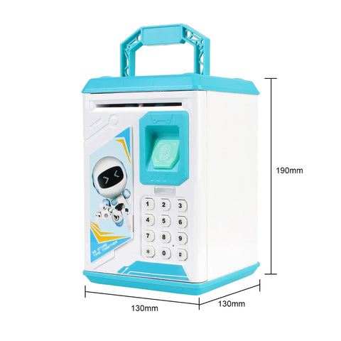Fingerprint Piggy Bank – ATM-Style Money Box with Password & Music