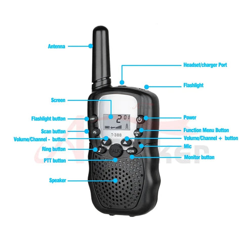 Walkie Talkie Handheld Digital Radio – Camouflage Walkie Talkie Toys for Boys