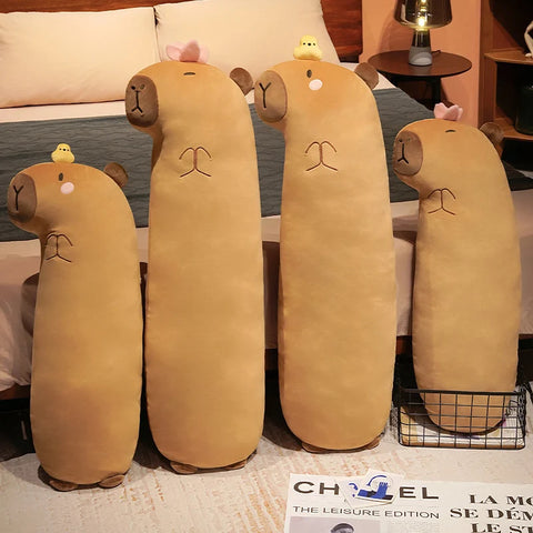 Fluffy Sleeping Pillow Capybara Plush Doll - Kawaii Long Capybara Stuffed Toy