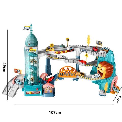 Lion Theme Interactive Playset Mountain Adventure Race Track