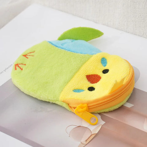 Children's Plush Parrot Wallet – Cartoon Small Bag for Coins, Earphones, and Accessories