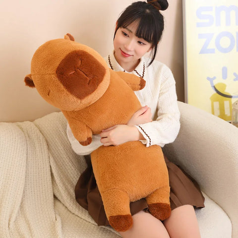Capybara Stuffed Plush Toy - Soft Long Sleeping Pillow