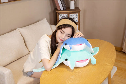Cartoon Fish Manta Ray Plush Toy – Kawaii Devil Ray Stuffed Pillow