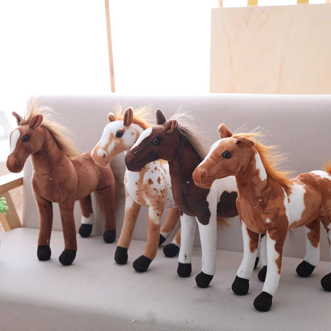 Horse and Zebra Simulation Plush Toy – Realistic Stuffed Animal Doll
