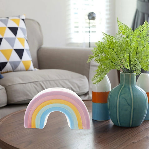 Rainbow Saving Pot Piggy Bank – Fun Cartoon Coin Container for Kids