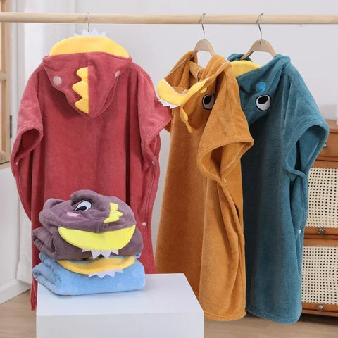 Kids Velvet Robe Beach Towel for Boys & Girls
