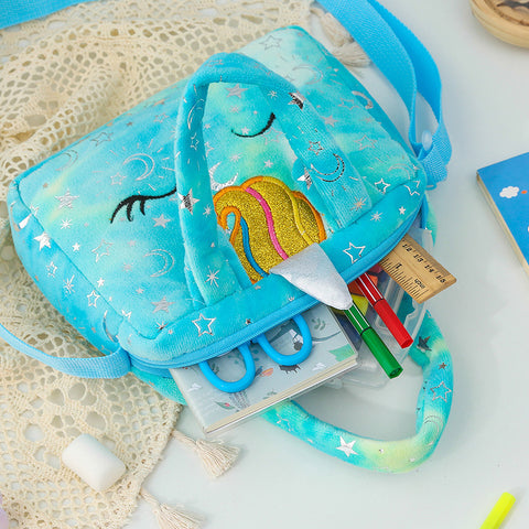 Plush Unicorn Crossbody Bag for Kids