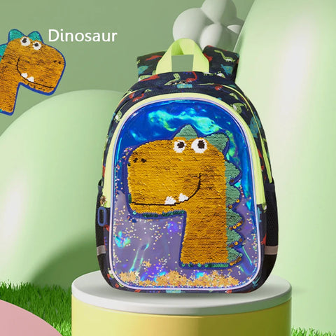 Reversible Sequin Unicorn and Dinosaur Backpack