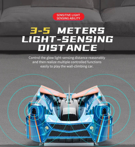 Laser-Controlled Wall Climbing RC Car
