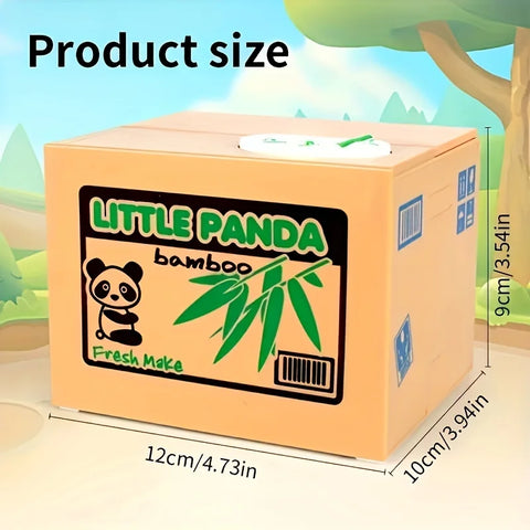 Little Panda Stealing Money Piggy Bank – Interactive Cartoon Savings Box