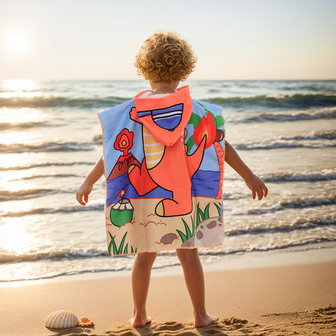 Hooded Beach Towel Cape for Kids