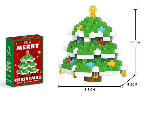 Christmas Holiday Snowman Building Blocks Set - Educational Toy for Children!