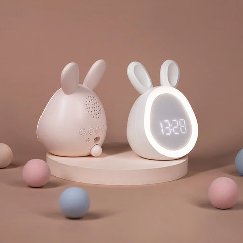 Cute Rabbit LED Digital Alarm Clock with Night Light