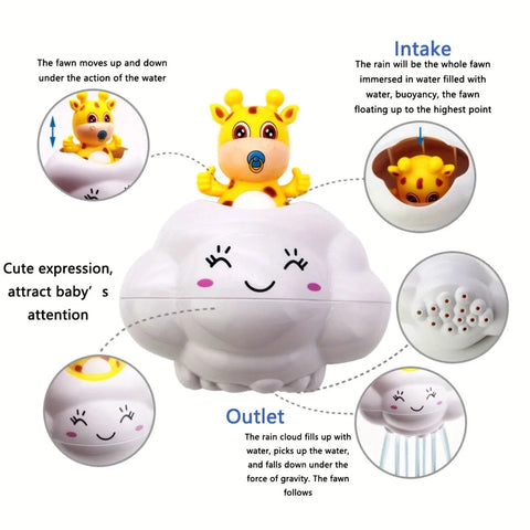Cute Swimming Cloud Shower Bath Toy