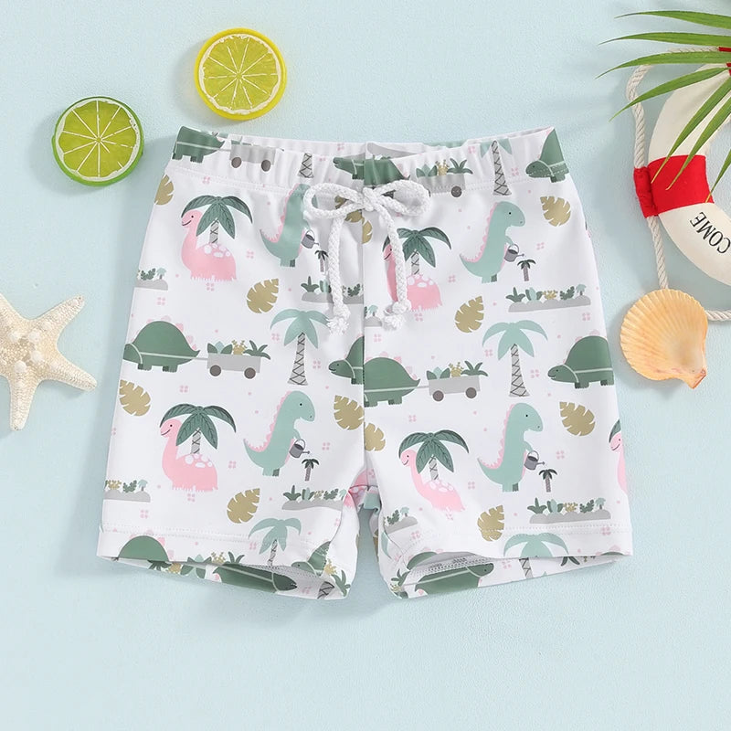 Printed Swim Shorts for Toddler Boys – UPF 50+ Sun Protection! Teeny Pandas