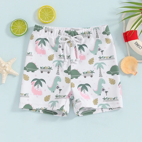 Printed Swim Shorts for Toddler Boys – UPF 50+ Sun Protection! Teeny Pandas
