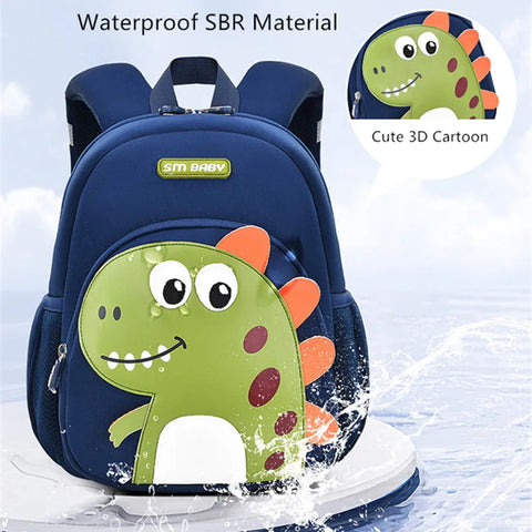 Cute 3D Cartoon Dinosaur School Bag for Boys & Girls