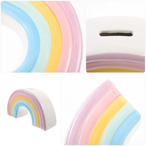 Rainbow Saving Pot Piggy Bank – Fun Cartoon Coin Container for Kids