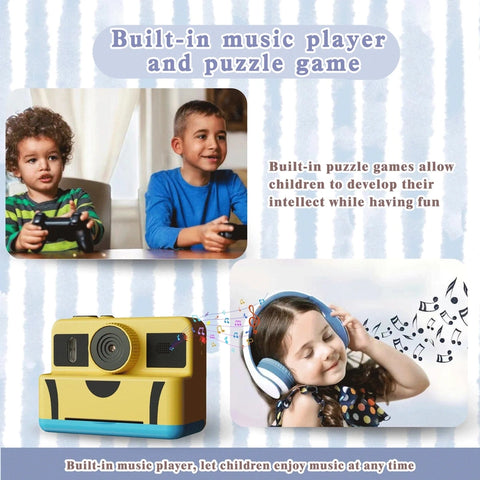 Kids Digital Instant Camera with Zero-Ink Printing