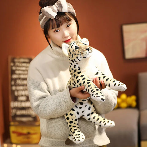 Lion, Tiger, Leopard Plush Toy - Cute Stuffed Soft Realistic Animal Decor Gift