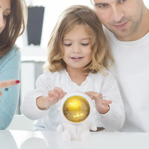 Astronaut Night Light Piggy Bank – Creative Coin Saving Box for Kids' Bedroom Decor