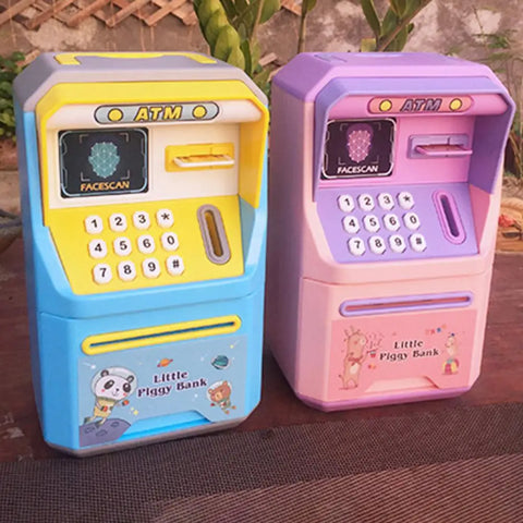 Educational Multifunctional Password Piggy Bank – ATM-Style Money Box for Kids