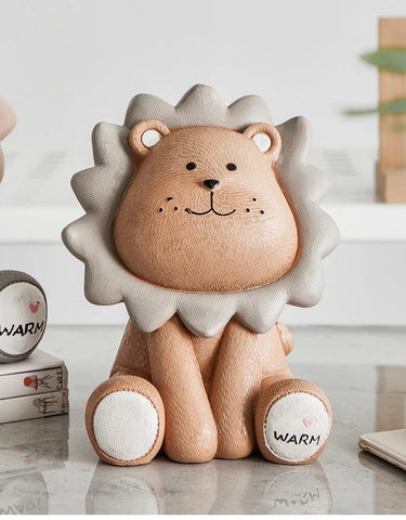 Nordic Lion Piggy Bank – Creative and Cute Coin Holder for Kids