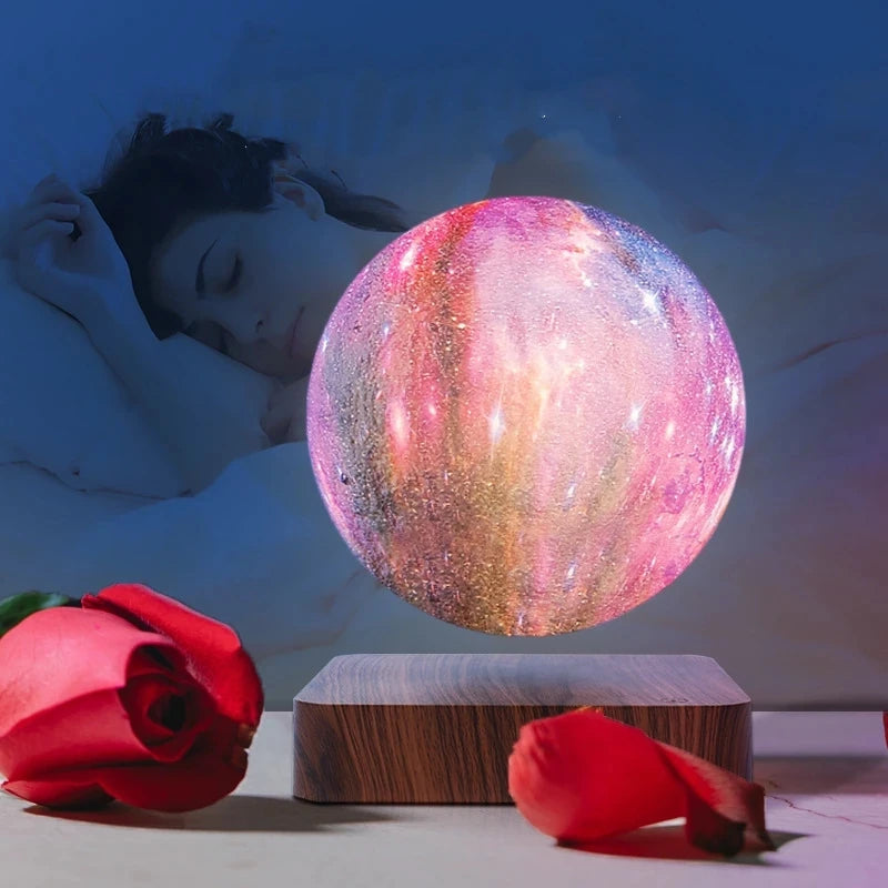 Levitating Galaxy Moon Night Light - For Magical Room Every Night Teeny Pandas