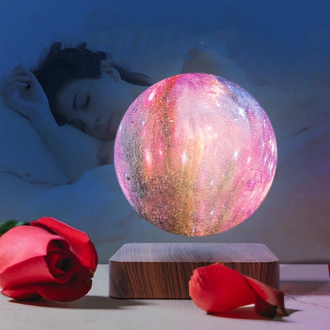 Levitating Galaxy Moon Night Light - For Magical Room Every Night Teeny Pandas