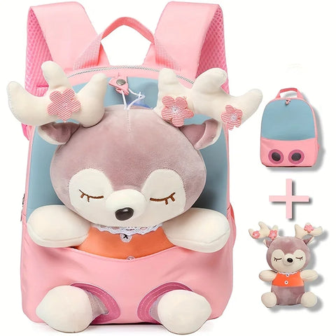 Detachable Cartoon Plush Children's Backpack