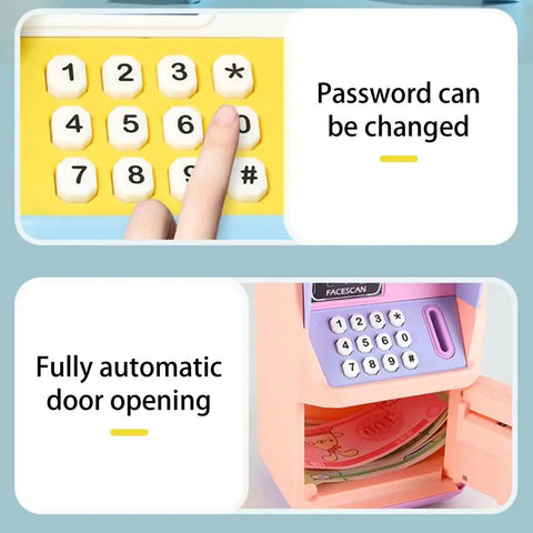 Educational Multifunctional Password Piggy Bank – ATM-Style Money Box for Kids