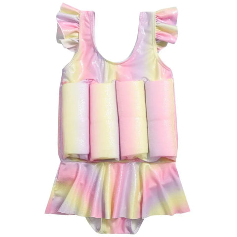 Rainbow Floating Swimsuit for Girls - Quick-Drying
