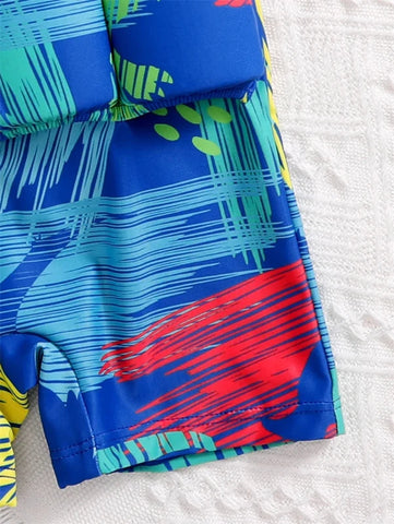 Boys Buoyancy Swimsuit – Kids' Summer Floating Rash Guard Swimwear