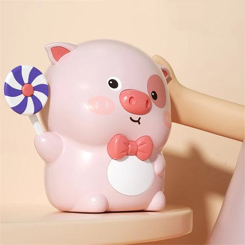 Cartoon Pig Piggy Bank – Coin Saving Jar for Kids