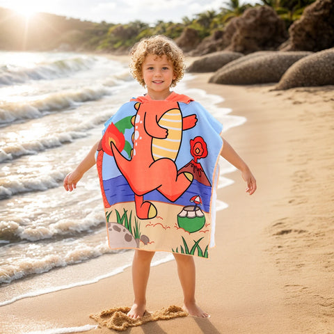Hooded Beach Towel Cape for Kids