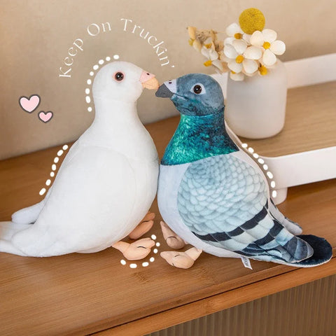 Lifelike Bird Plush Toys – Simulation Pigeon and Dove Stuffed Animals