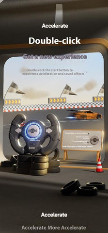 Children's Steering Simulator  – Realistic Racing Adventure with Rechargeable Battery & Sound Effects