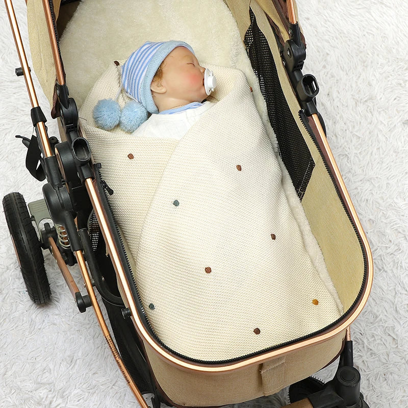Cotton Knit Baby Blanket - Soft & Cozy Comfort Teeny Pandas