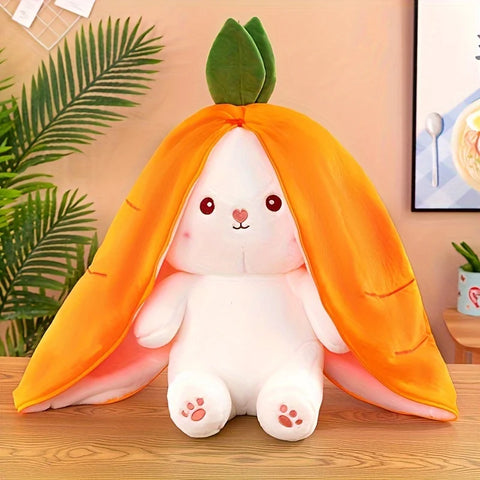 Reversible Carrot and Strawberry Bunny Plushies