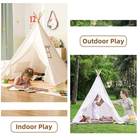 Kids Teepee Tent – Indoor &amp; Outdoor Playhouse for Imaginative Fun Teeny Pandas