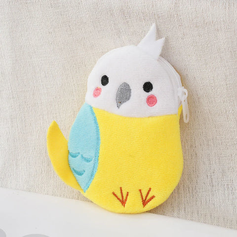 Children's Plush Parrot Wallet – Cartoon Small Bag for Coins, Earphones, and Accessories