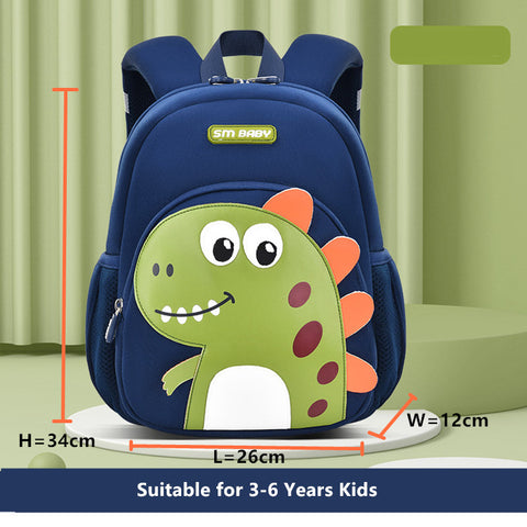 Cute 3D Cartoon Dinosaur School Bag for Boys & Girls