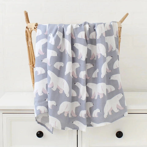 Gentle Bamboo Cotton Swaddle - Luxurious Comfort and Breathable Swaddle Teeny Pandas